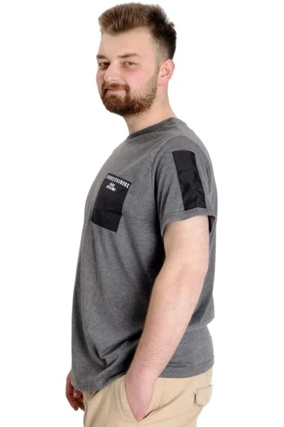 Büyük Beden Erkek T-shirt CHNGYRMD 23123 Antramelanj [product_color]