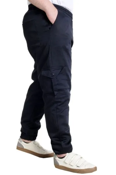 Erkek Pantolon Keten Kargo Cep JOGGER BAHAR 23912 Lacivert [product_color]