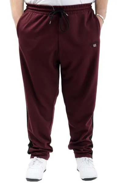 Mens Big Size Sweatpants with pocket Interlock GARNILI 24518 Plum