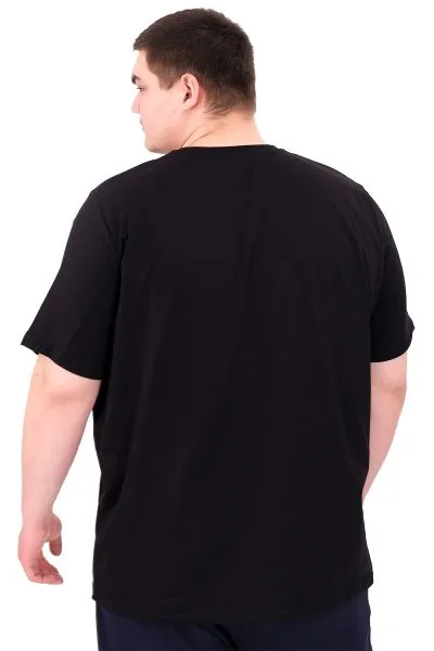 Büyük Beden Erkek T-Shirt Bisiklet Yaka OPTIMISTIC U25028 Siyah