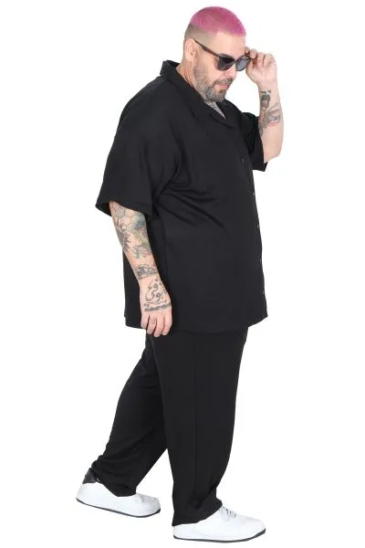 Big Size Mens Shirt 26380 BLACK