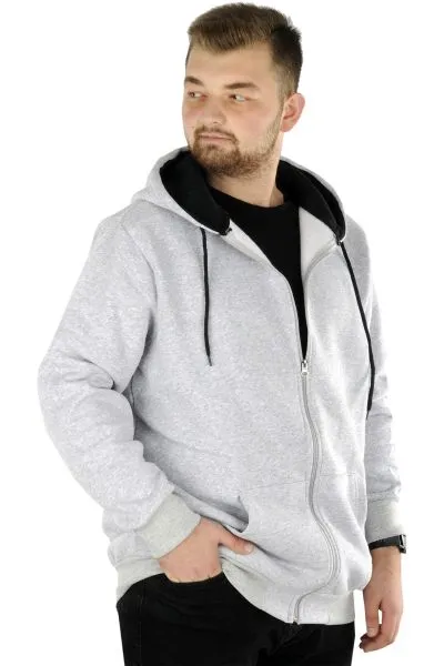 Büyük Beden Erkek Sweatshirt Zippered Recycle B20533 Grimelanj [product_color]