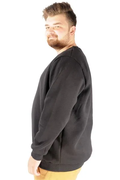 Erkek Sweat Bis Yaka Recycle B20531 Siyah SIYAH