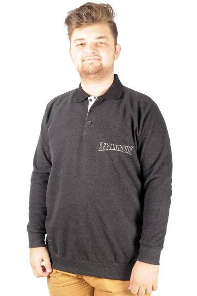 Erkek Sweat Polo Recycle Selanik  Affiliation B20418 Antramelanj ANTRASIT