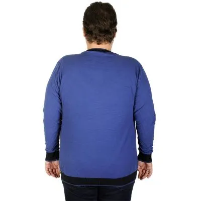 Büyük Beden Erkek Sweatshirt Beach City 19136 Indigo INDIGO