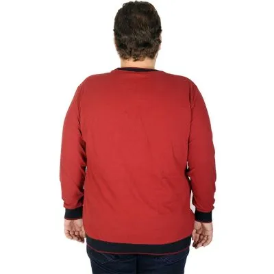 Büyük Beden Erkek Sweatshirt Fifty Eight 19137 Bordo BORDO