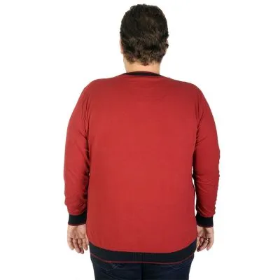 Büyük Beden Erkek Sweatshirt Thirty Nine 19135 Bordo BORDO