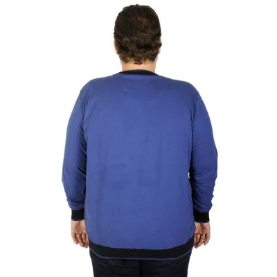 Büyük Beden Erkek Sweatshirt Thirty Nine 19135 Indigo INDIGO