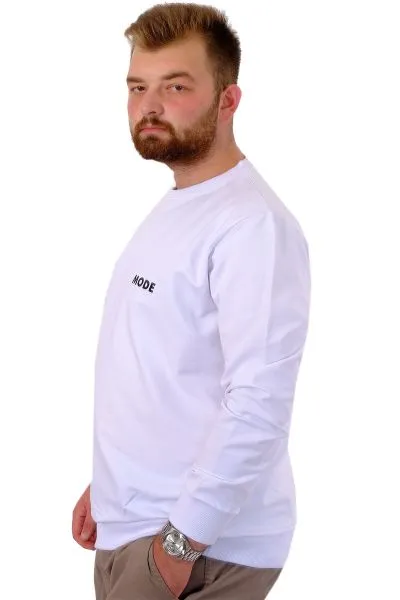 Büyük Beden Erkek Sweat Bisiklet Yaka Eşofman Üstü PEACE U24526 Beyaz [product_color]