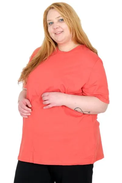 Big Size Basic Tshirt 20031 CORAL
