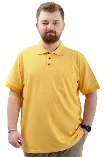 Big-Tall Men's Classic Short Sleeve Polo T-Shirts With Pocket 20550 Mustard