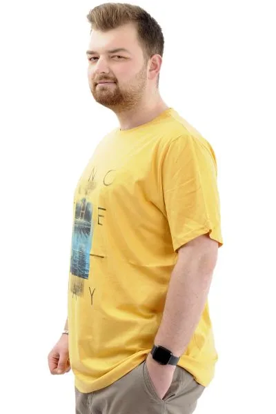 Big Size Mens T-shirt Crew Neck ANOTHER DAY U24070 Hardal