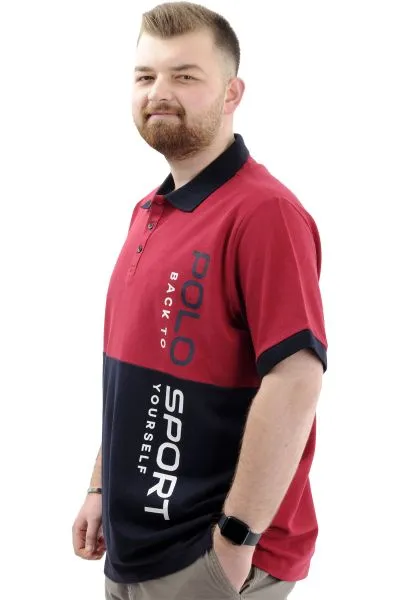 Big Size Mens Polo T-Shirt POLO SPORT U24323 Burgundy