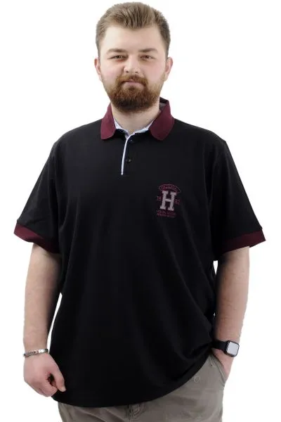 Big Size Mens T-shirt Polo UNION MADE U24332 Black