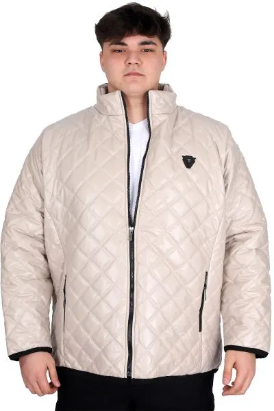 Big Tall Mens Quilted Coat U24615 Beige