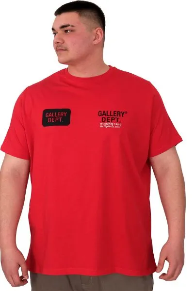 Büyük Beden Erkek T-Shirt Bisiklet Yaka Gallery Dept U25003 Kırmızı