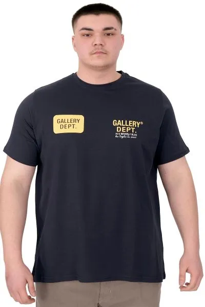 Büyük Beden Erkek T-Shirt Bisiklet Yaka Gallery Dept U25003 Lacivert