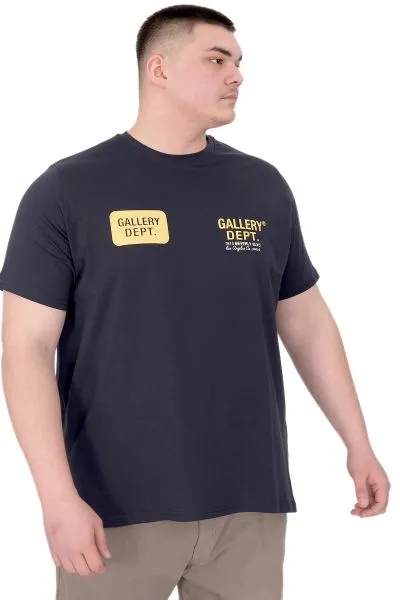 Büyük Beden Erkek T-Shirt Bisiklet Yaka Gallery Dept U25003 Lacivert