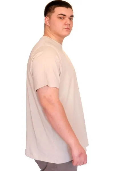 Big Size Mens T-Shirt Crew Neck NOT DEFINETS  U25009 Bej