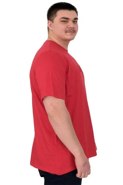 Büyük Beden Erkek T-Shirt Bisiklet Yaka Craft U25016 Kırmızı