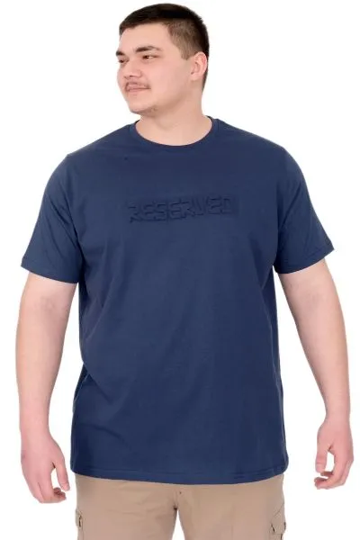 Büyük Beden Erkek T-Shirt Bisiklet Yaka Reseve U25017 Indigo