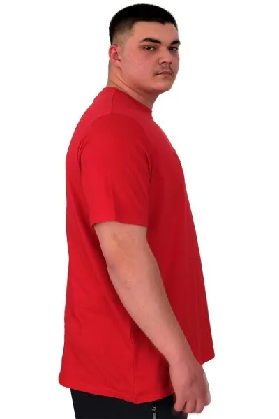 Büyük Beden Erkek T-Shirt Bisiklet Yaka Reseve U25017 Kırmızı
