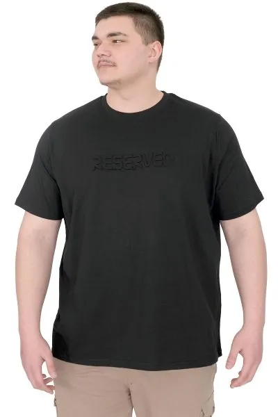 Büyük Beden Erkek T-Shirt Bisiklet Yaka Reseve U25017 Siyah