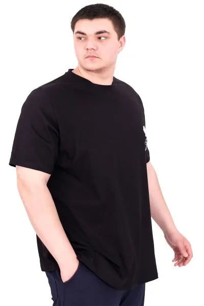 Büyük Beden Erkek T-Shirt Bisiklet Yaka GORGEOUS U25022 Siyah