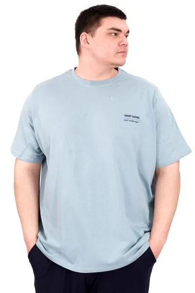 Büyük Beden Erkek T-Shirt Bisiklet Yaka FOREVER U25023 Mavi