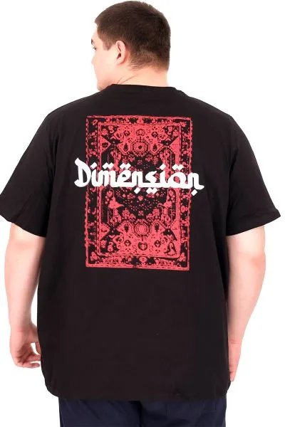 Büyük Beden Erkek T-Shirt Bisiklet Yaka DIMENSION U25025 Siyah