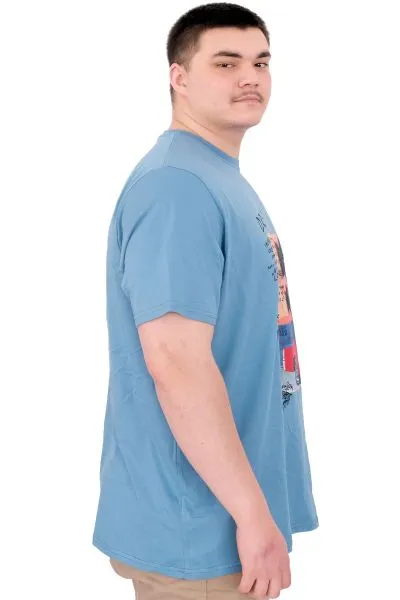 Big Size Mens  T-Shirt Palm Dream U25026 Blue
