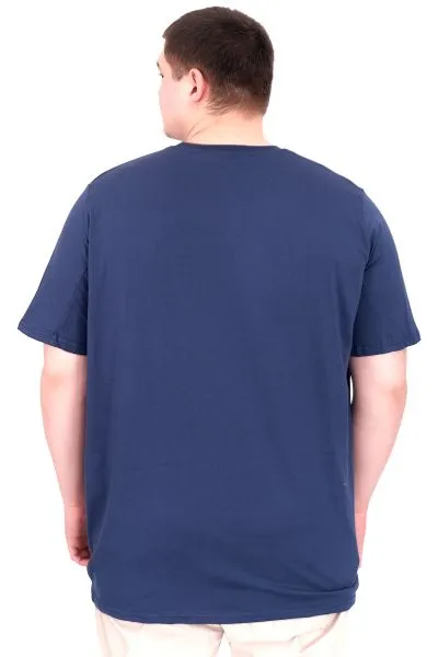 Big Size Mens Tshirt Crew Neck STATUE U25027 Indigo