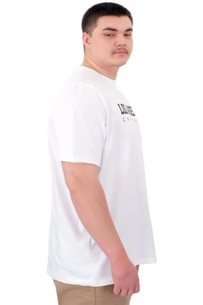 Big Size Mens  T-Shirt Los Angeles U25031 White