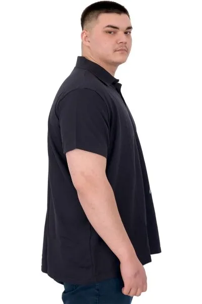 Büyük Beden Erkek T-Shirt Polo Flag U25304 Lacivert
