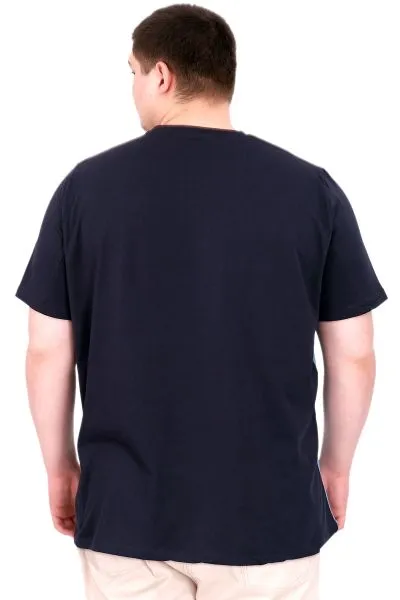 Big Size Mens Tshirt Crew Neck U25501 Navy