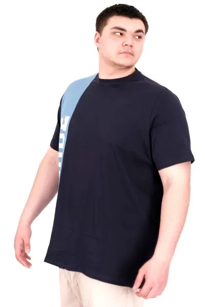 Big Size Mens Tshirt Crew Neck U25501 Navy