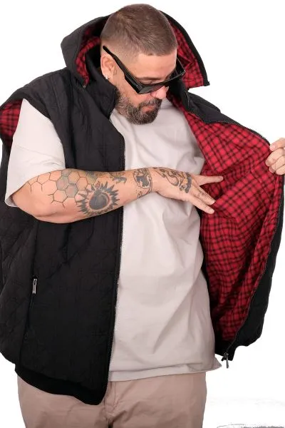 Plus Size Mens Vest u25719 BLACK