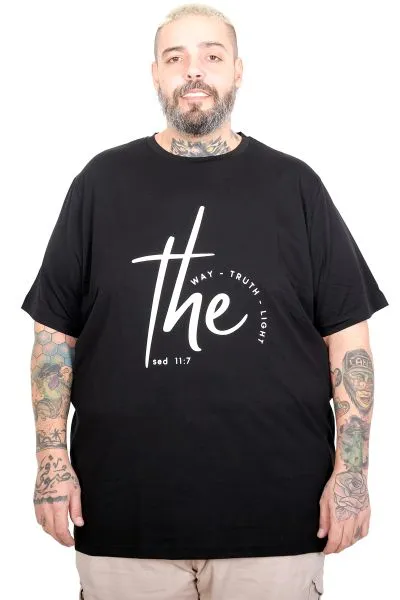 Men’s Big Size The Crew Neck T-Shirt U26103 Black