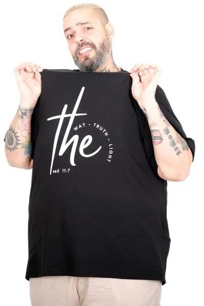 Men’s Big Size The Crew Neck T-Shirt U26103 Black