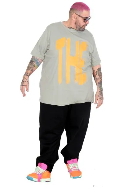 Big Size T-Shirt The U26165 ALMOND