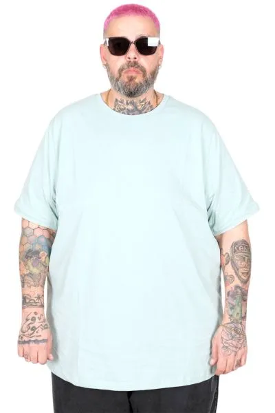 Plus Size Mens Basic Crew Neck Tshirt u20031 MINT