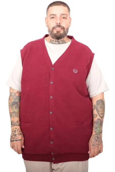 Büyük Beden Erkek Yelek Selanik 20545 Bordo [product_color]