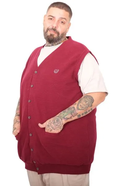 Büyük Beden Erkek Yelek Selanik 20545 Bordo [product_color]