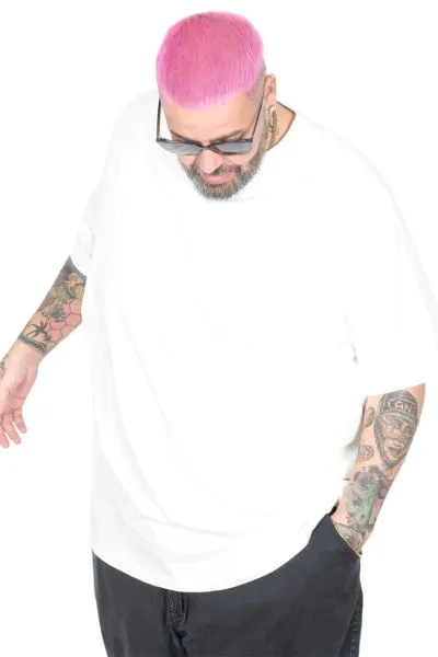 Büyük Beden Kalın Basic T-Shirt 25162 Beyaz