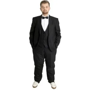 Big-Tall Men s Groom Suit Tuxedo Valentin 17004 Black