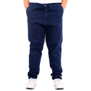 Büyük Beden Erkek Kot Pantolon Yan Cep CHINO 18880 Mavi