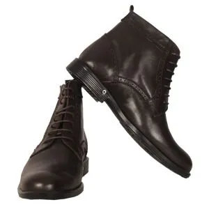 Men's Shoes Poly Antique Half Boots 19196 Black