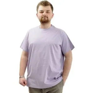 Büyük Beden Erkek T-Shirt Bisiklet Yaka Basic 20031 Lila