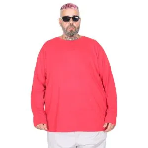 Big Tall Men s Basic T-shirt Long Sleeve 20102 White