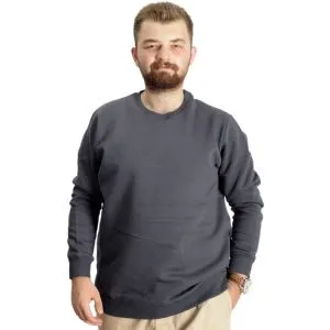 Big Size Mens Sweatshirt Basic 20131 Smoked